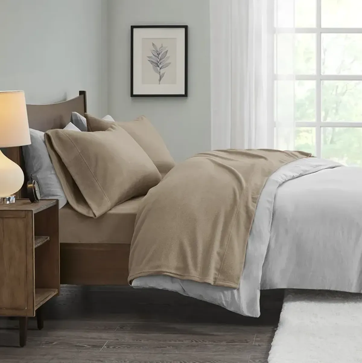 True North by Sleep Philosophy Micro Fleece Brown Sheet Set