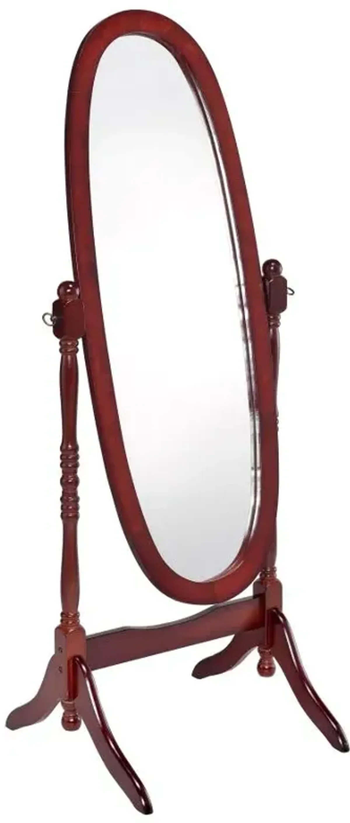 Foyet Oval Cheval Mirror Merlot