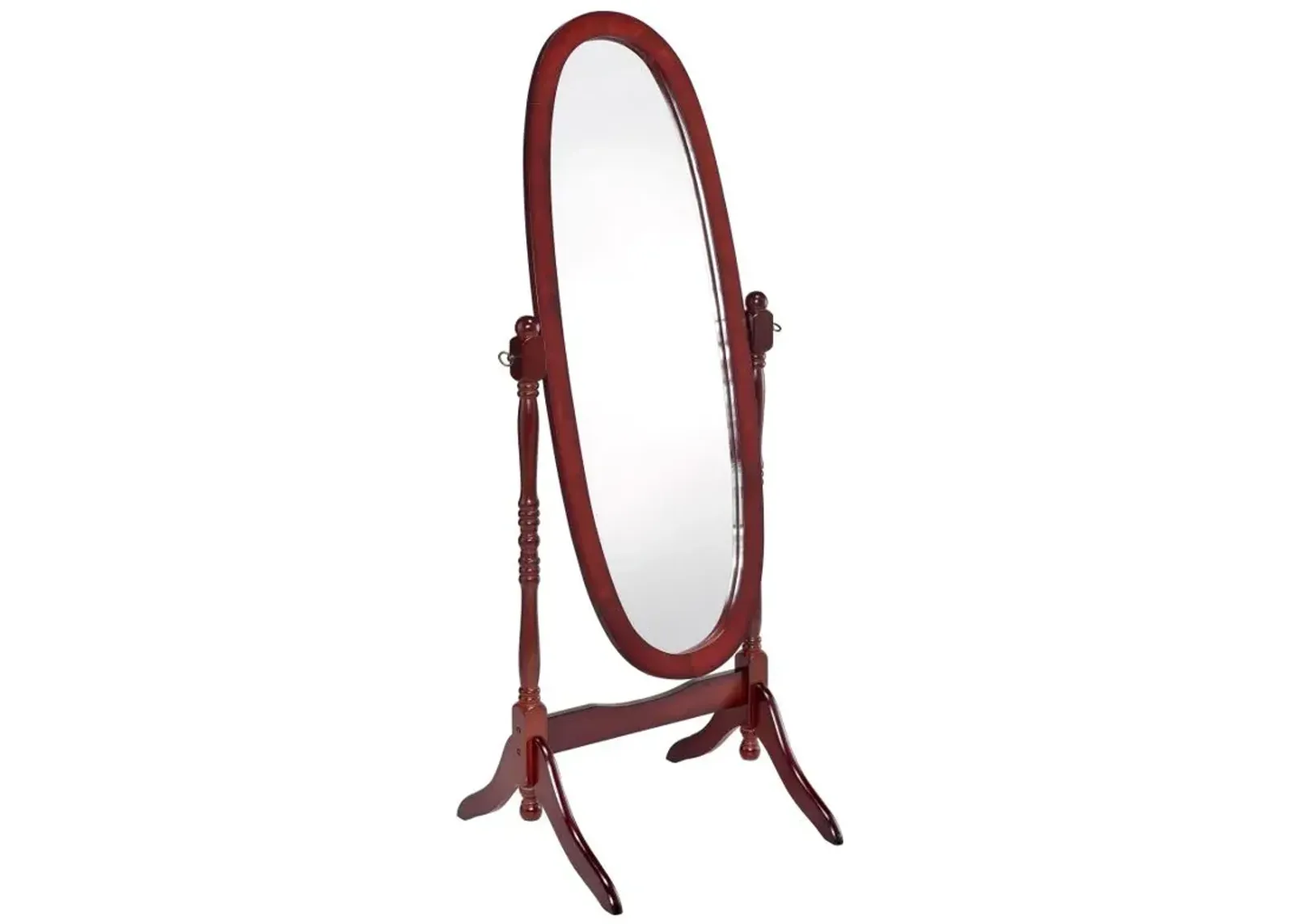 Foyet Oval Cheval Mirror Merlot