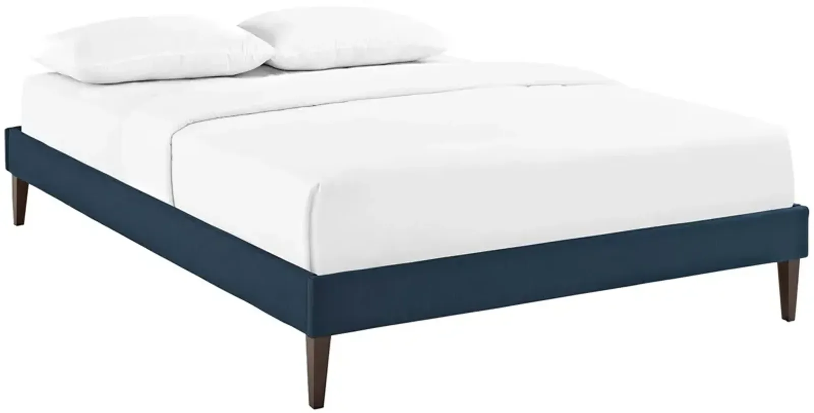 Tessie King Fabric Bed Frame with Squared Tapered Legs