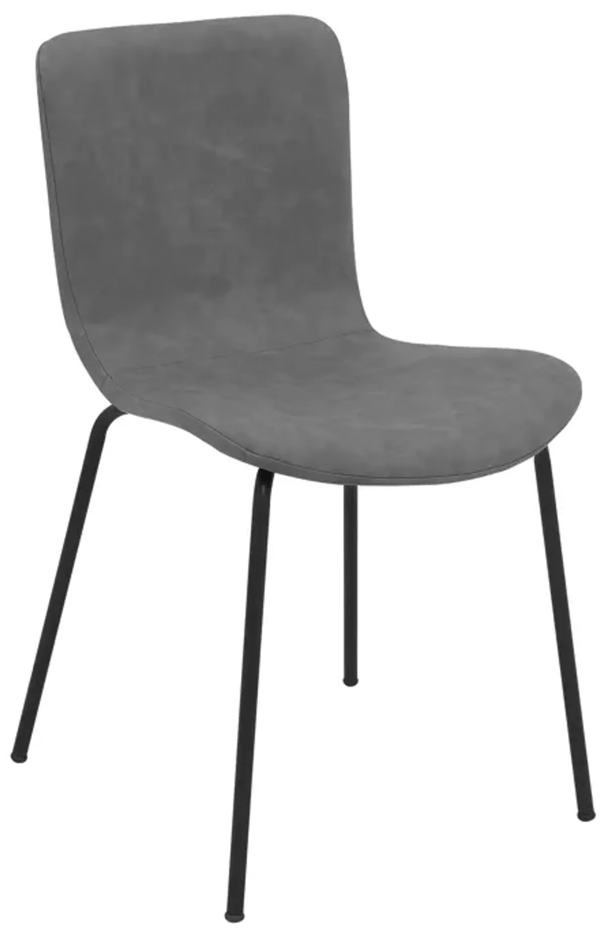 Gillian Modern Light Gray Fabric and Metal Dining Room Chairs - Set of 2