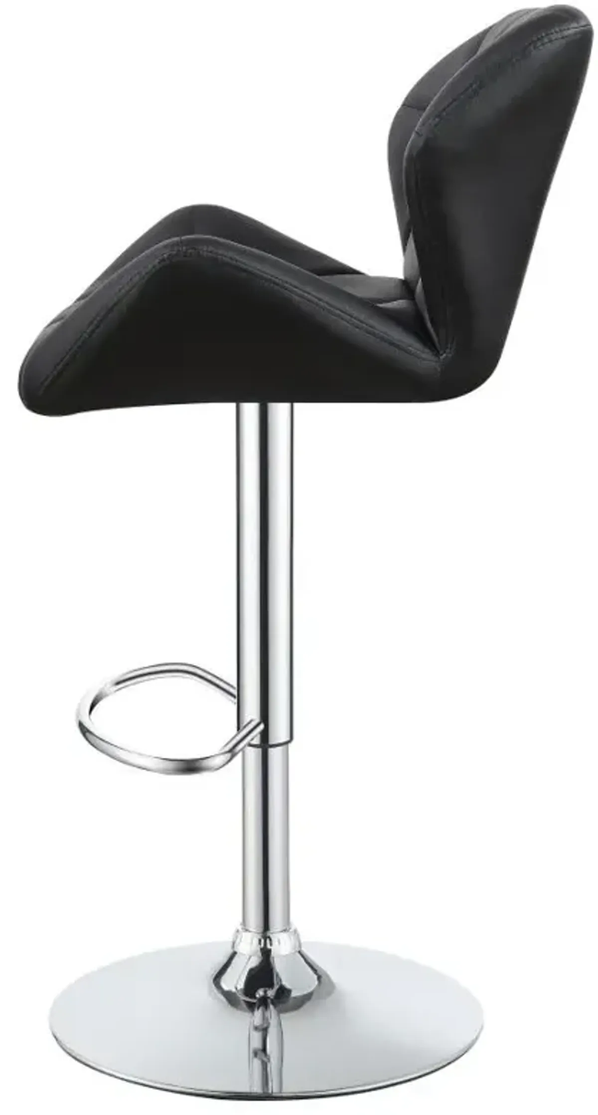 Berrington Adjustable Bar Stools Chrome and Black (Set of 2)