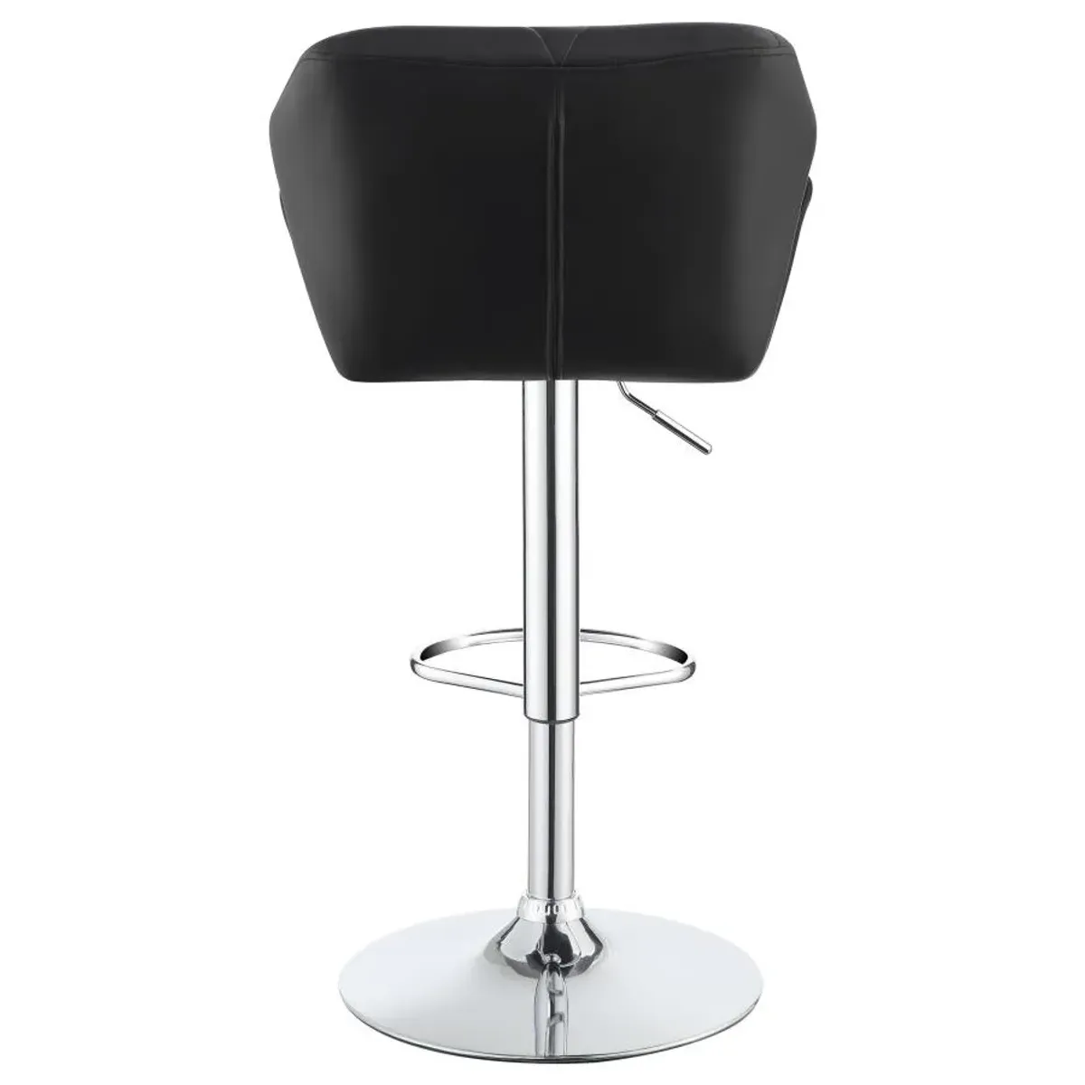 Berrington Adjustable Bar Stools Chrome and Black (Set of 2)