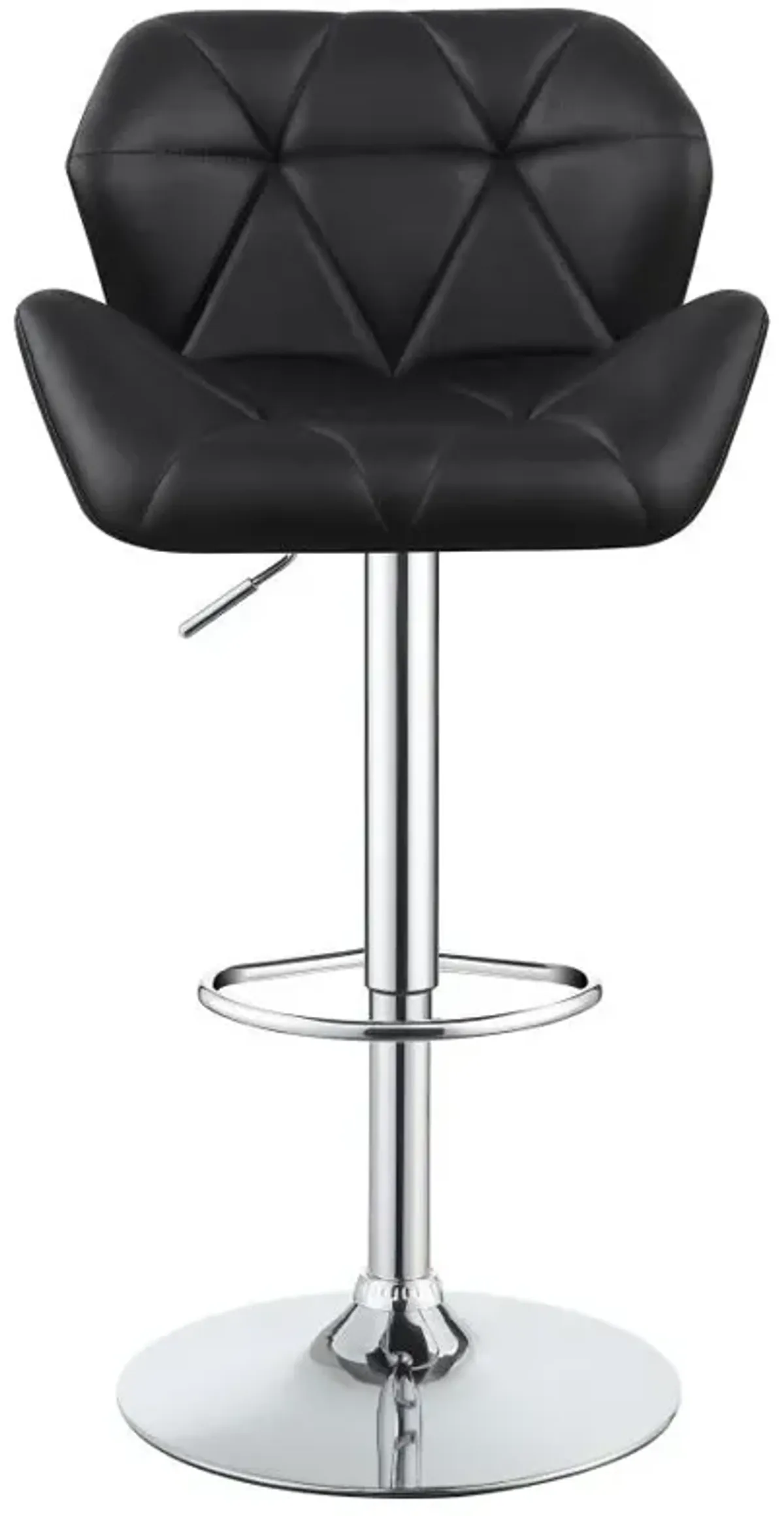 Berrington Adjustable Bar Stools Chrome and Black (Set of 2)