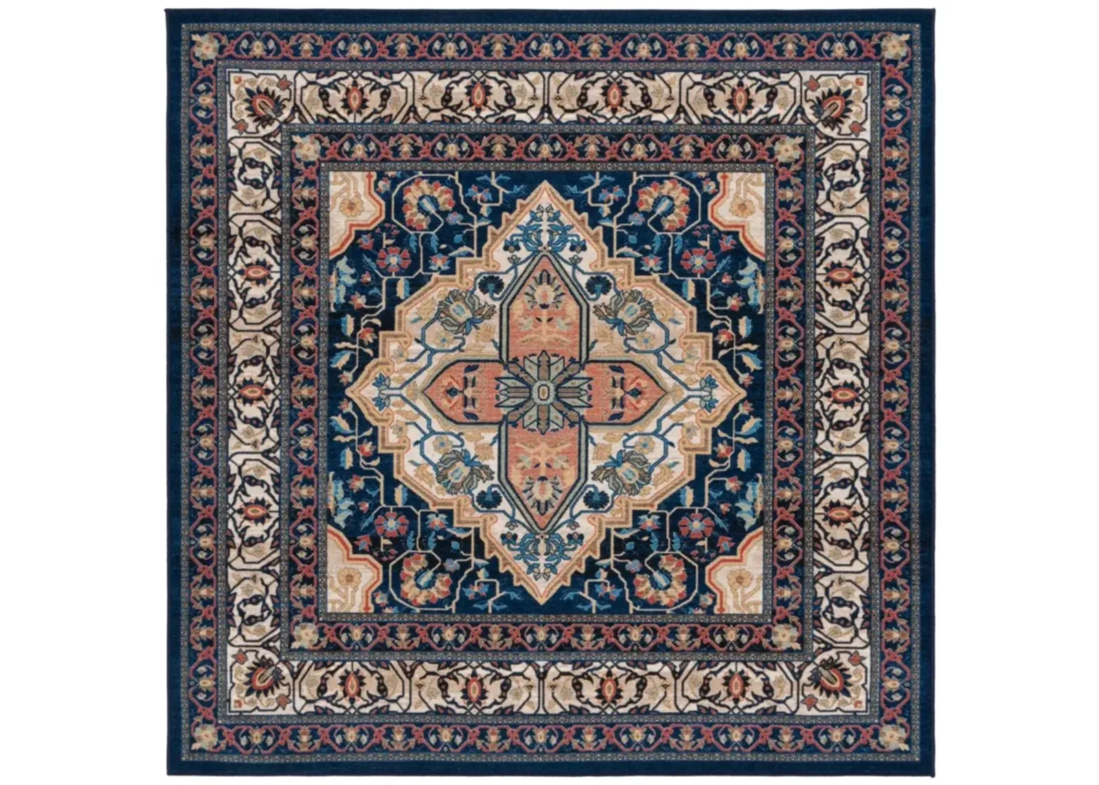 JOURNEY 105 NAVY  6'-7' x 6'-7' Square Square Rug