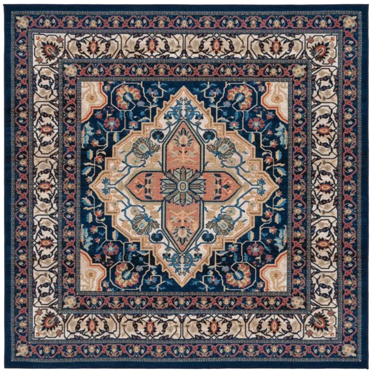 JOURNEY 105 NAVY  6'-7' x 6'-7' Square Square Rug