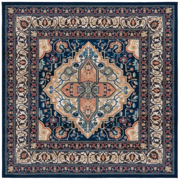 JOURNEY 105 NAVY  6'-7' x 6'-7' Square Square Rug