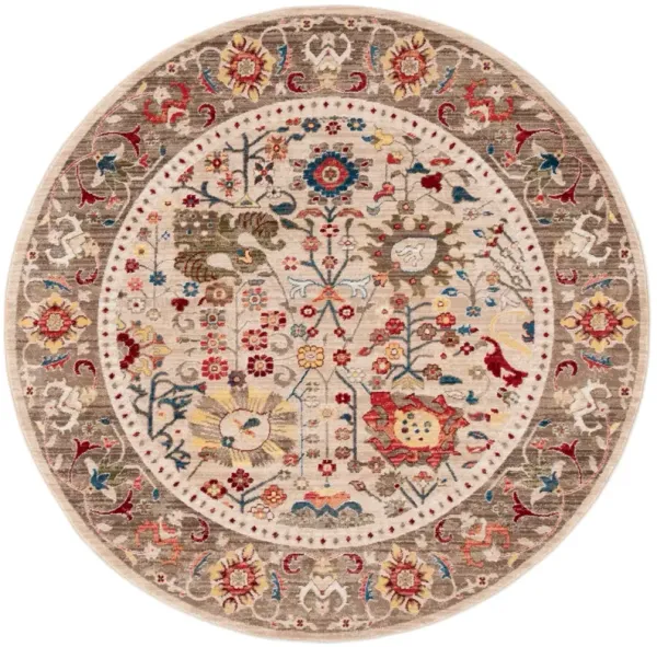 KASHAN 303 BEIGE  8' x 8' Round Round Rug