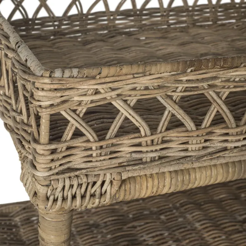 AJANI WICKER 3 TIER ACCENT TABLE 