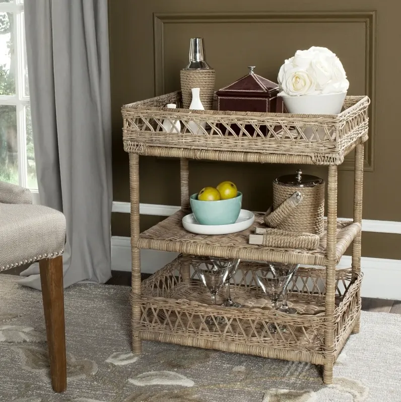 AJANI WICKER 3 TIER ACCENT TABLE 