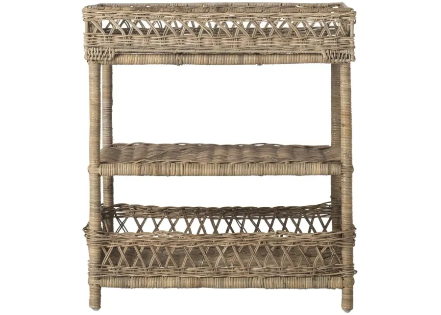 AJANI WICKER 3 TIER ACCENT TABLE 