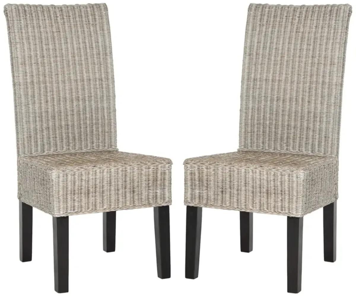 ARJUN 18''H WICKER DINING CHAIR - Set of 2