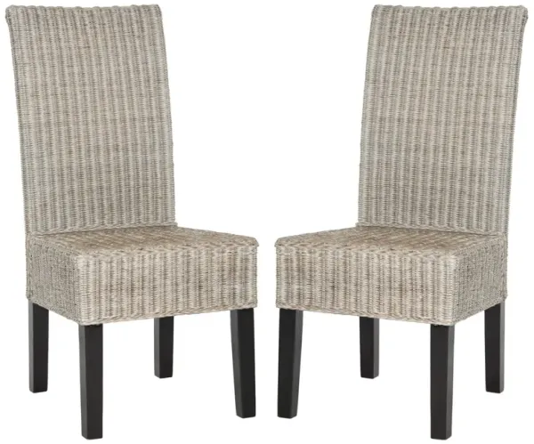 ARJUN 18''H WICKER DINING CHAIR - Set of 2