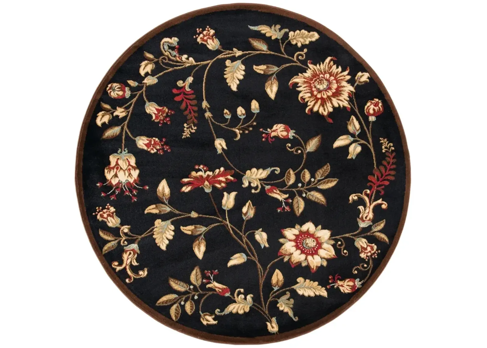 LNH552 BLACK  6'-7' x 6'-7' Round Round Rug