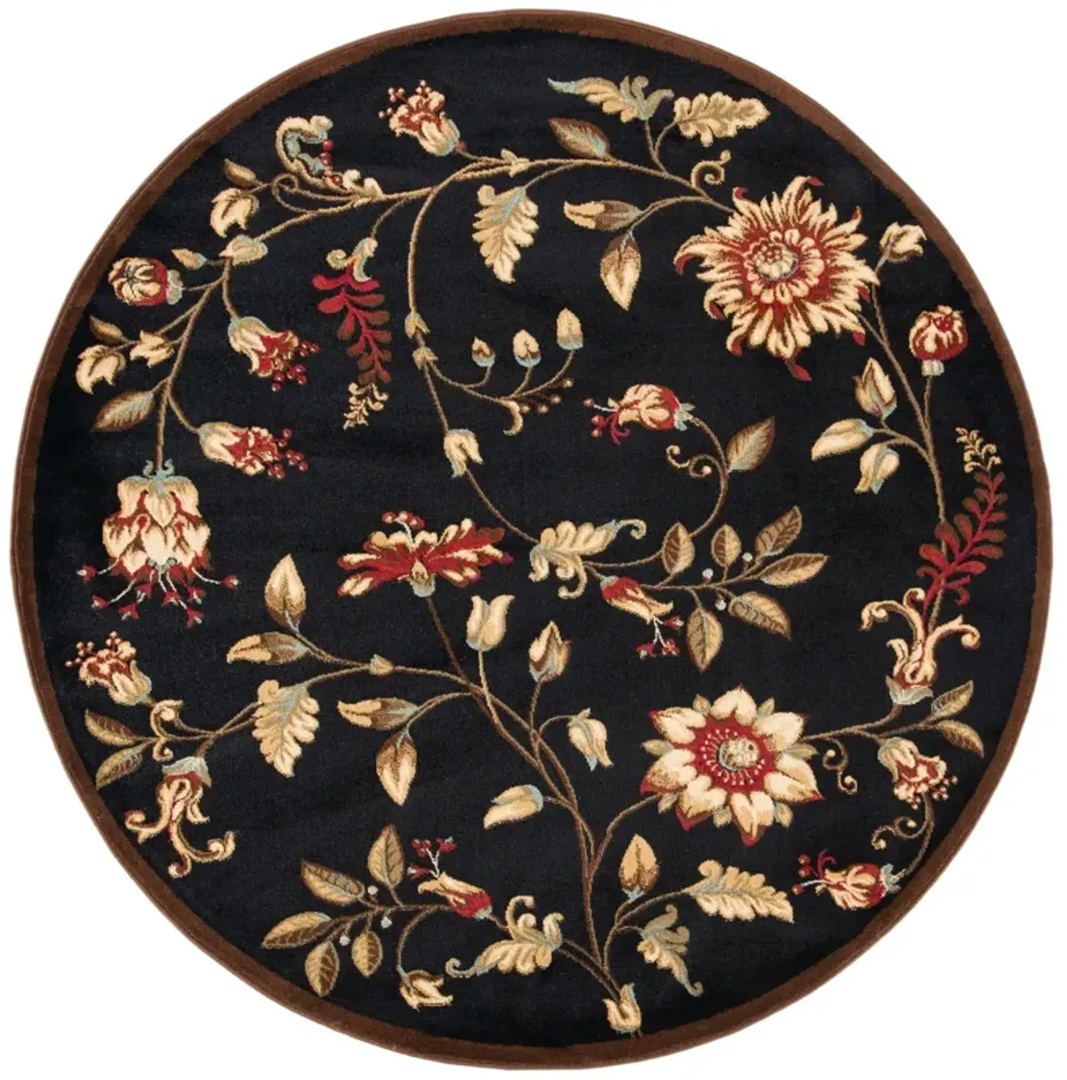 LNH552 BLACK  6'-7' x 6'-7' Round Round Rug