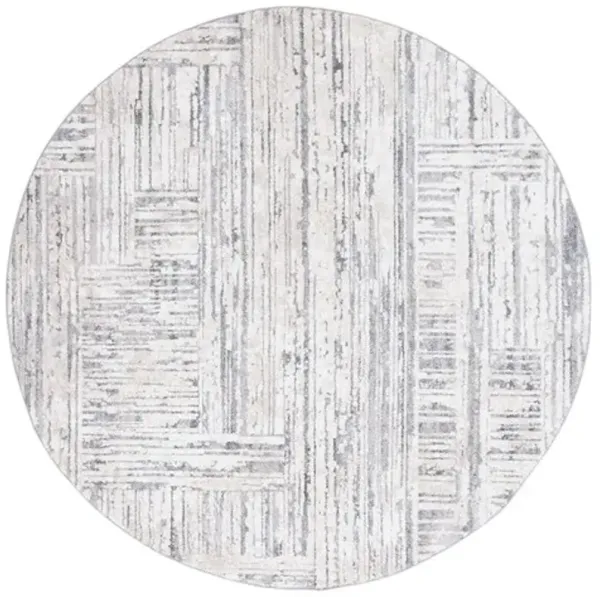 OPAL 420 Grey 6'-7' X 6'-7' Round Round Rug