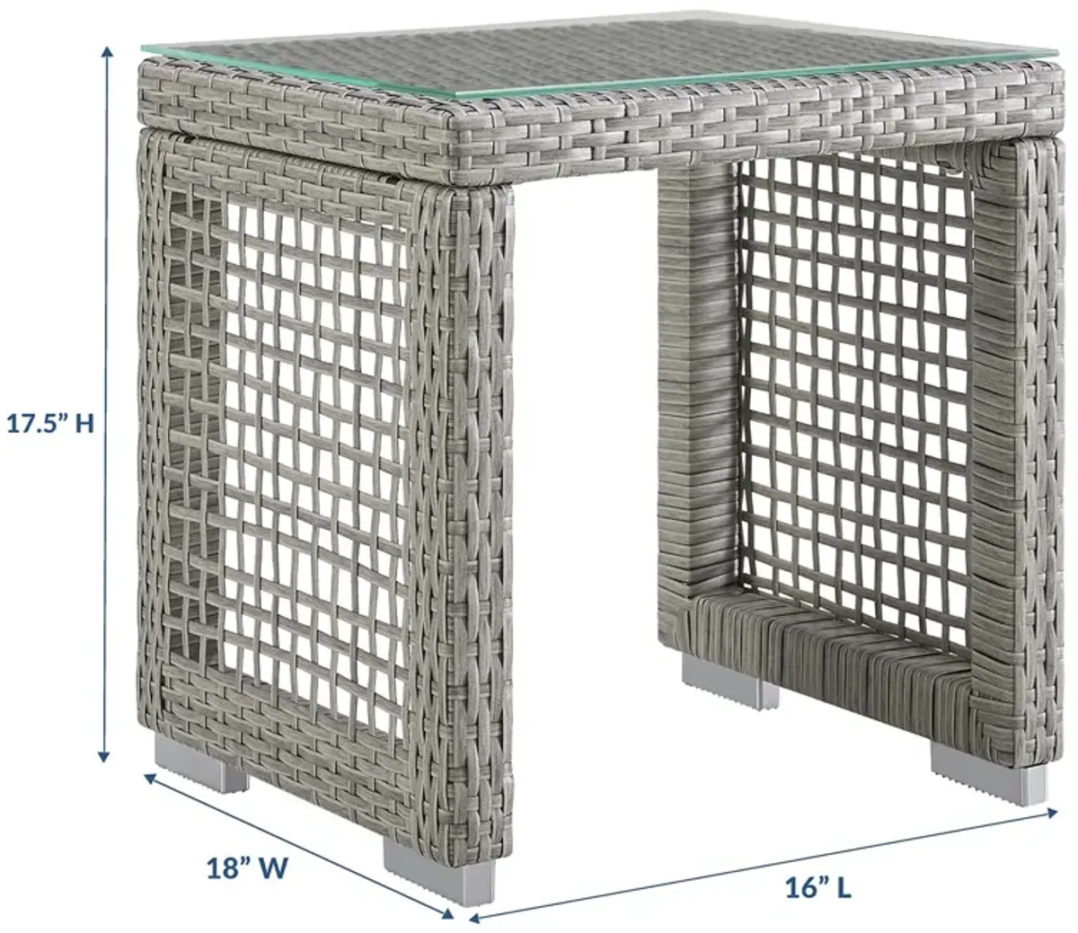 Aura Outdoor Patio Wicker Rattan Side Table