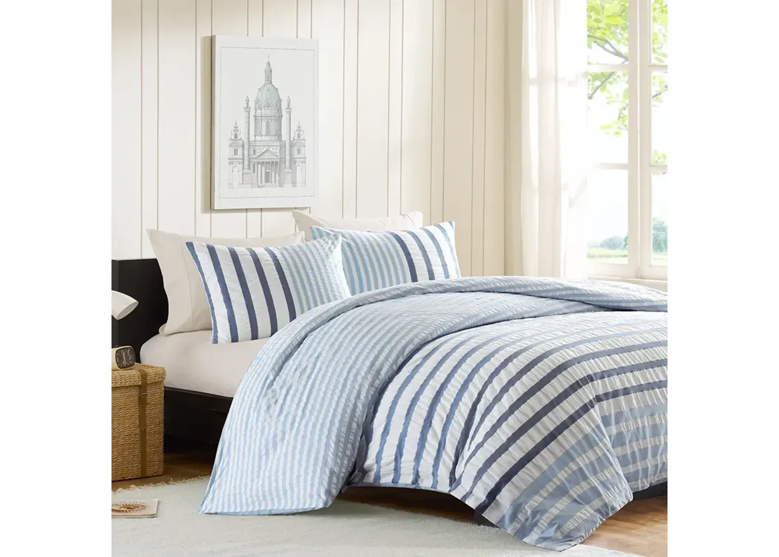 INK+IVY Sutton Blue Duvet Cover Set