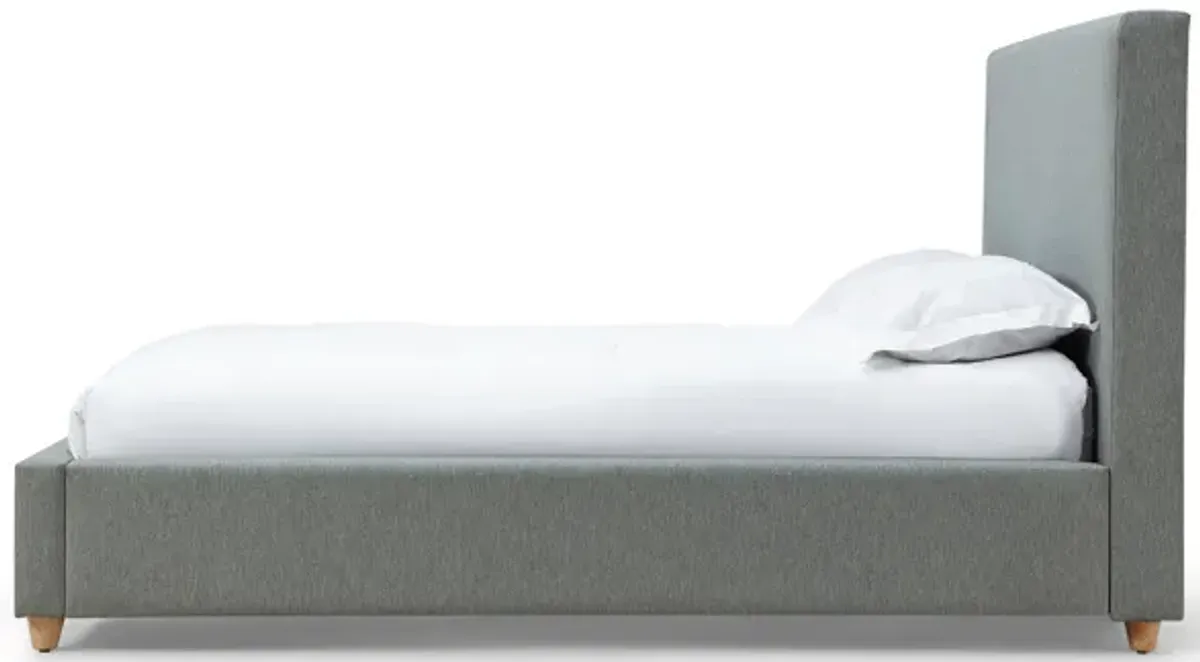 Olivia Upholstered Full-size Bed in Pewter