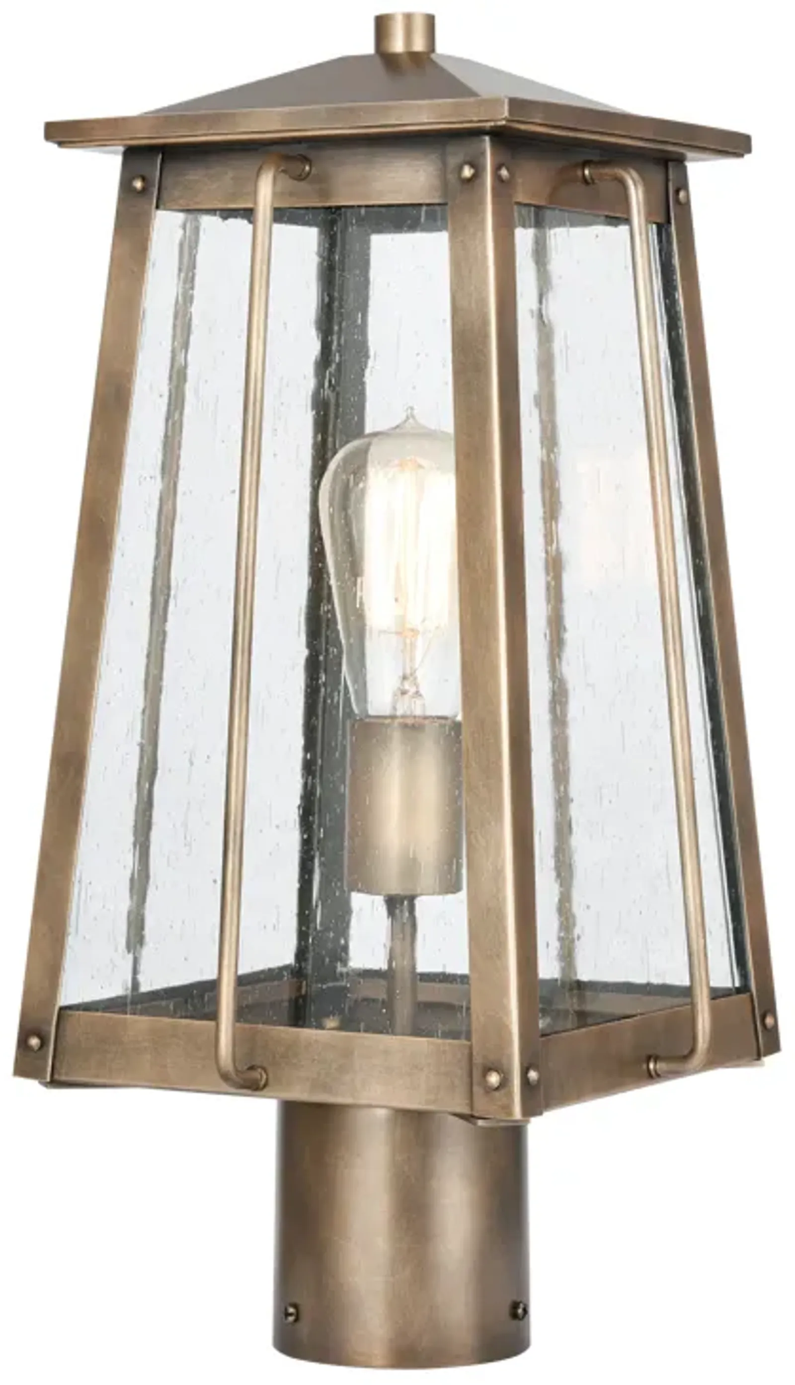 Kirkdale 17'' High 2-Light Outdoor Post Light - Vintage Brass