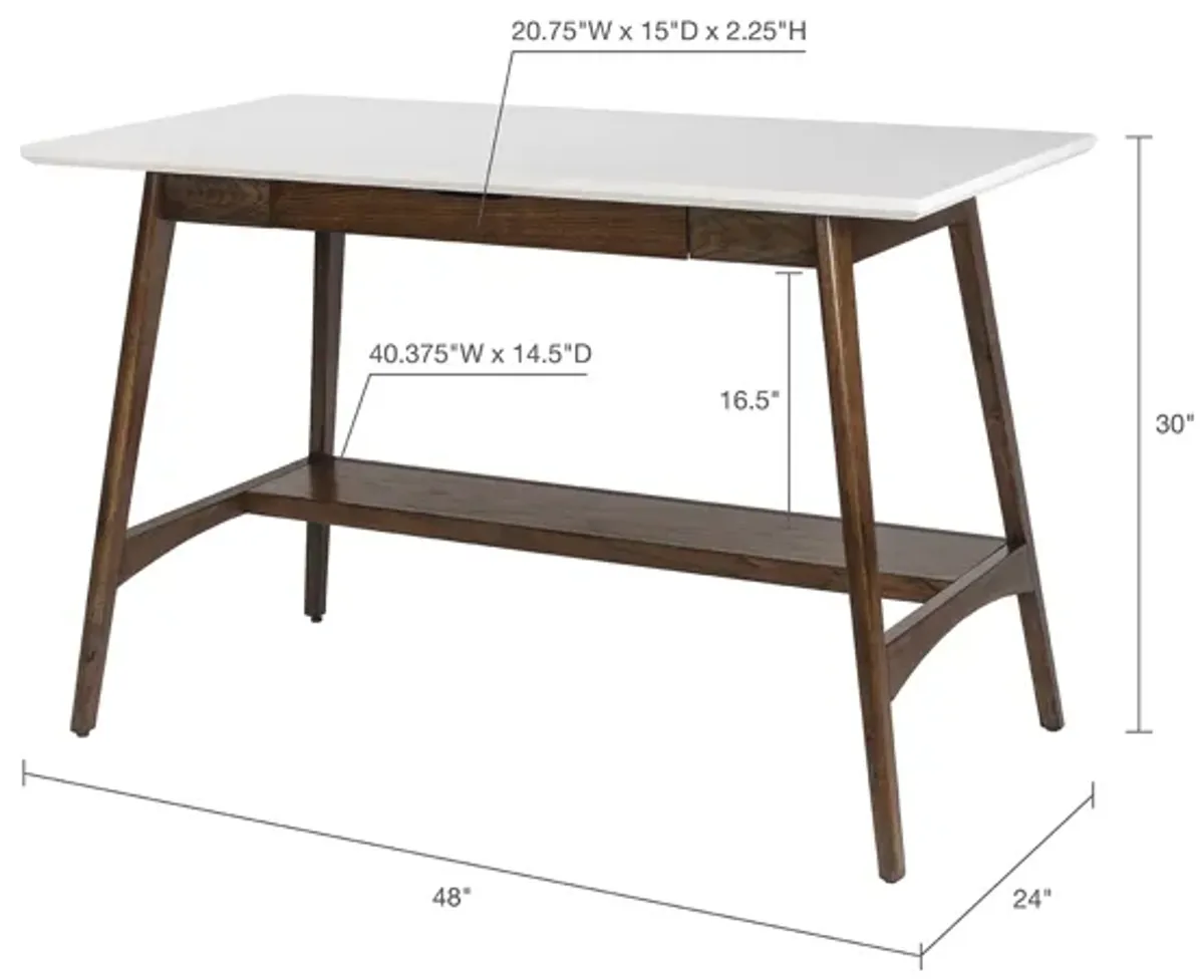 Madison Park Parker Off-White/Pecan Desk