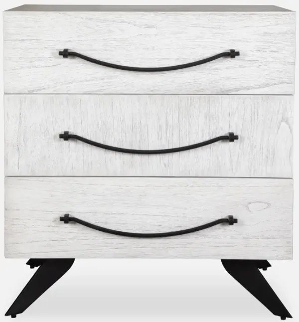 Vivi 3 Drawer White Chest