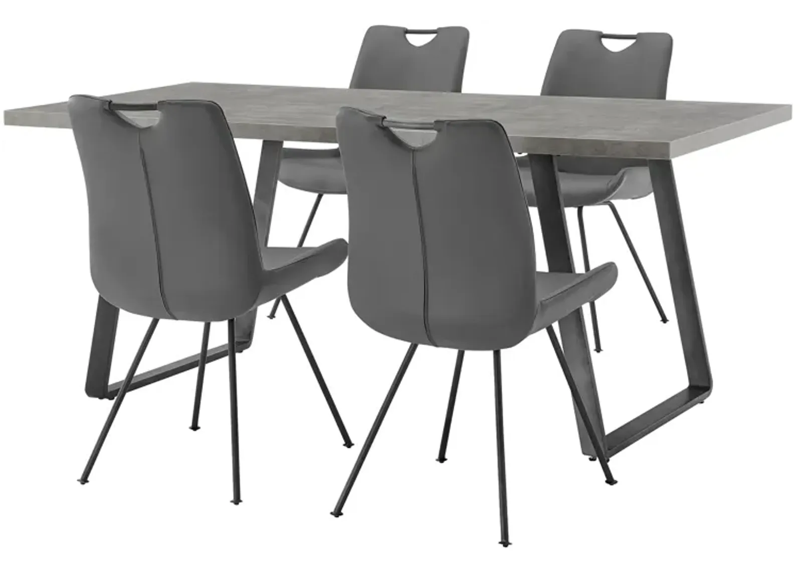 Coronado 5 Piece Gray Rectangular Dining Set