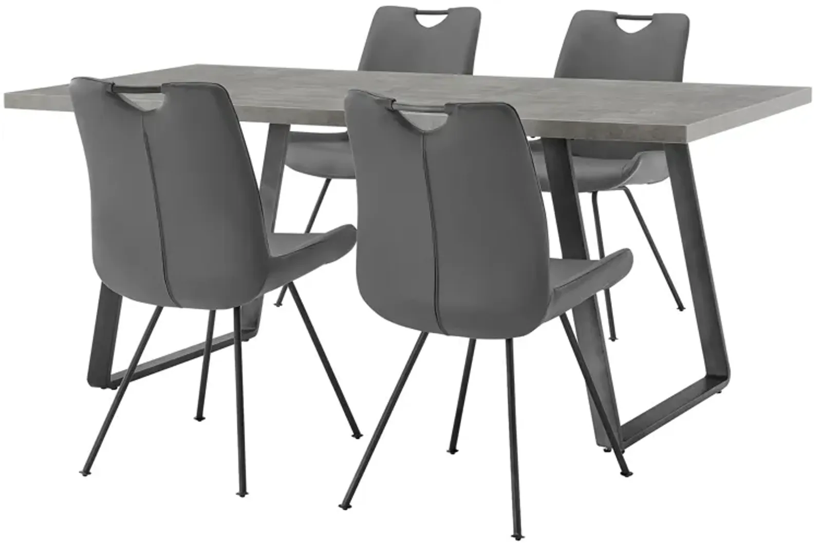 Coronado 5 Piece Gray Rectangular Dining Set