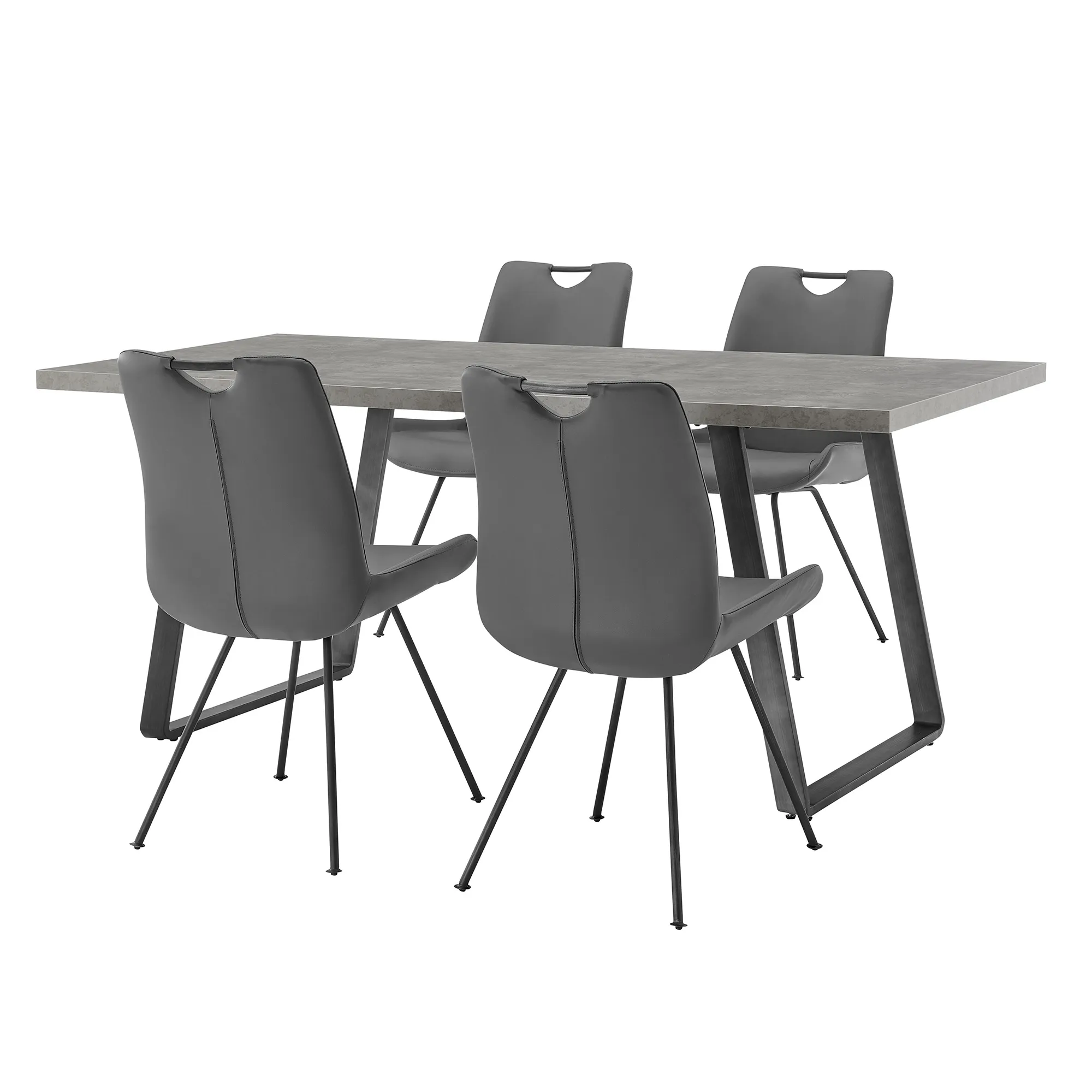 Coronado 5 Piece Gray Rectangular Dining Set