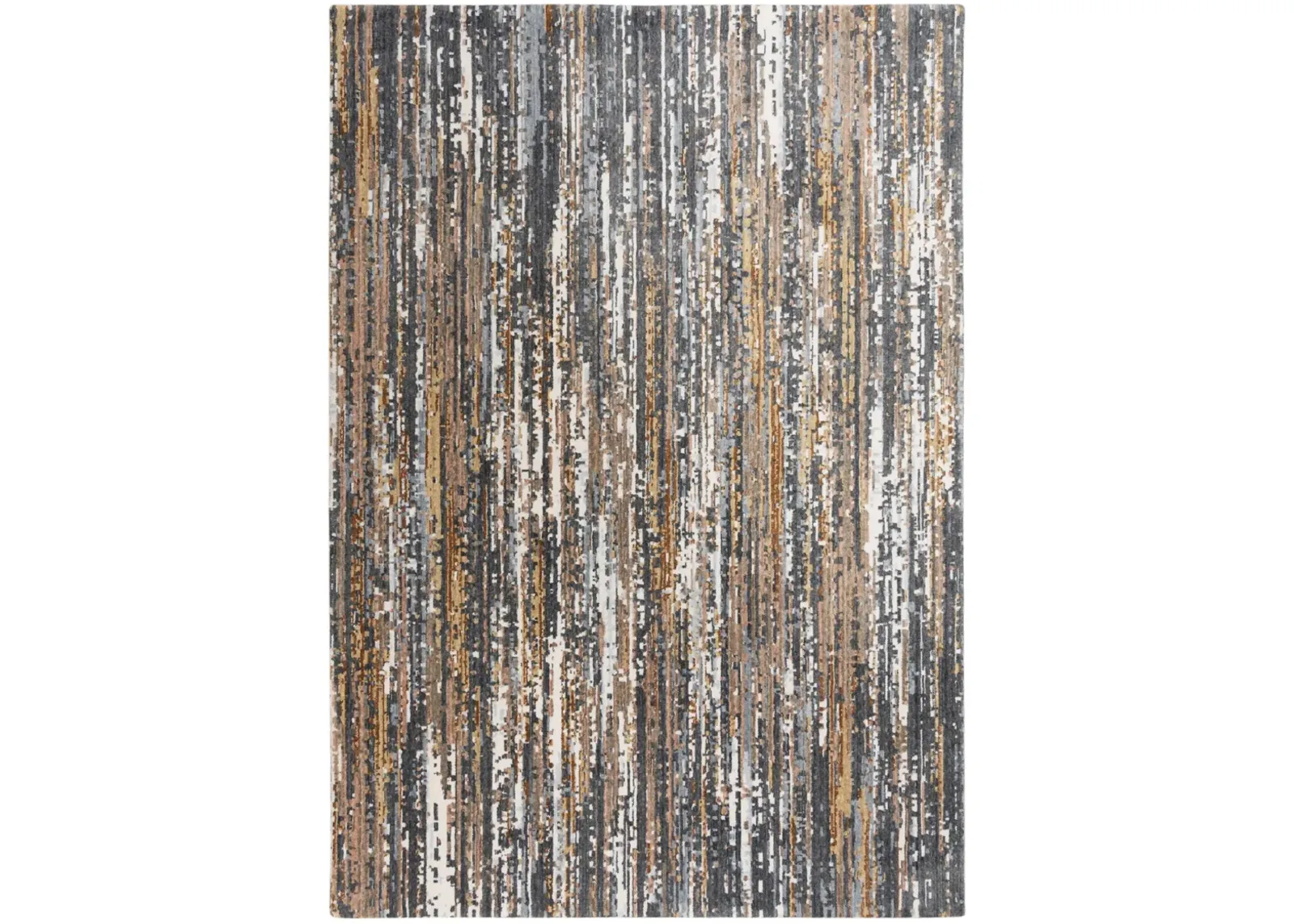 Jasper Charcoal/ Multi Abstract Recycled Polyester 9'x12' Rectangle Rug