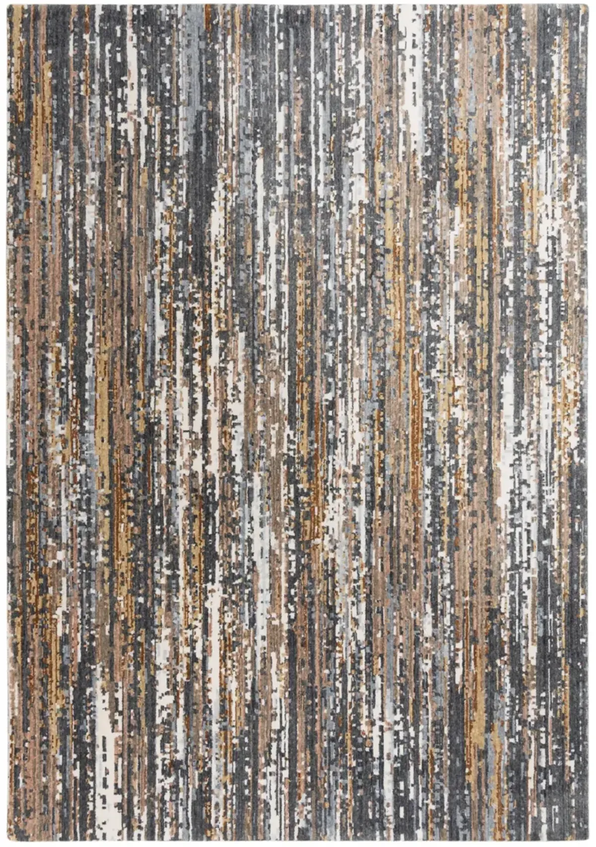 Jasper Charcoal/ Multi Abstract Recycled Polyester 9'x12' Rectangle Rug