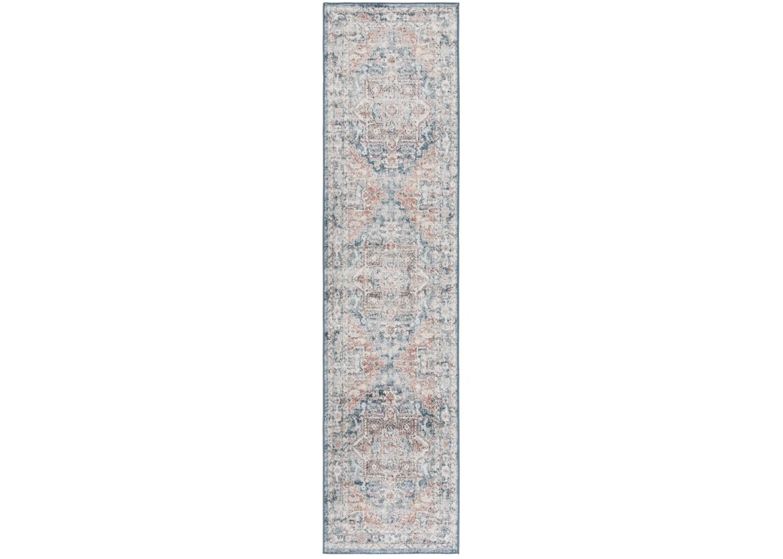 VINTAGE TABRIZ 208 BLUE  2' x 8' Runner Rug