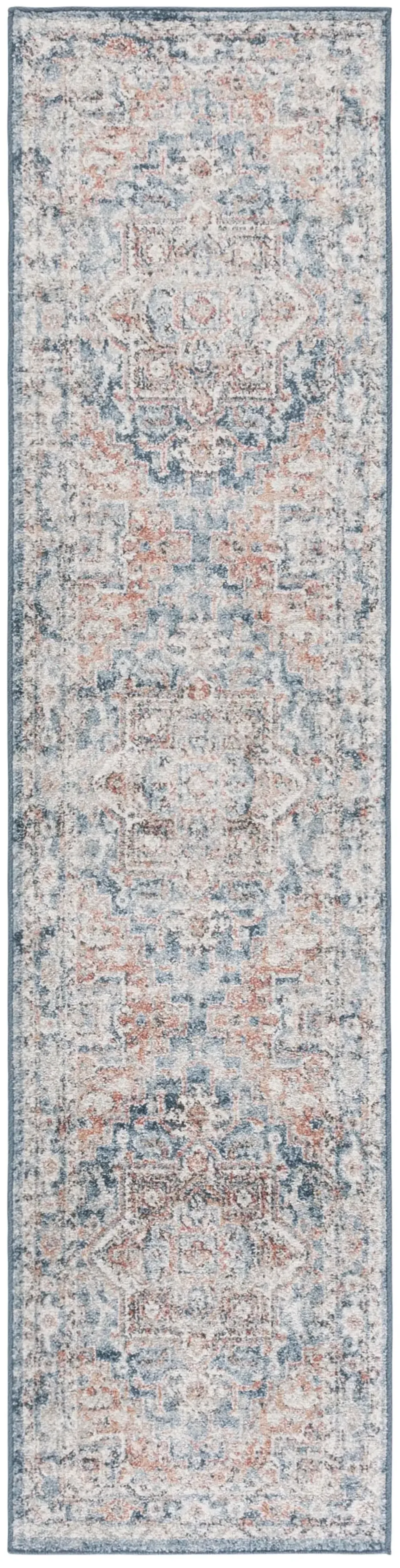 VINTAGE TABRIZ 208 BLUE  2' x 8' Runner Rug