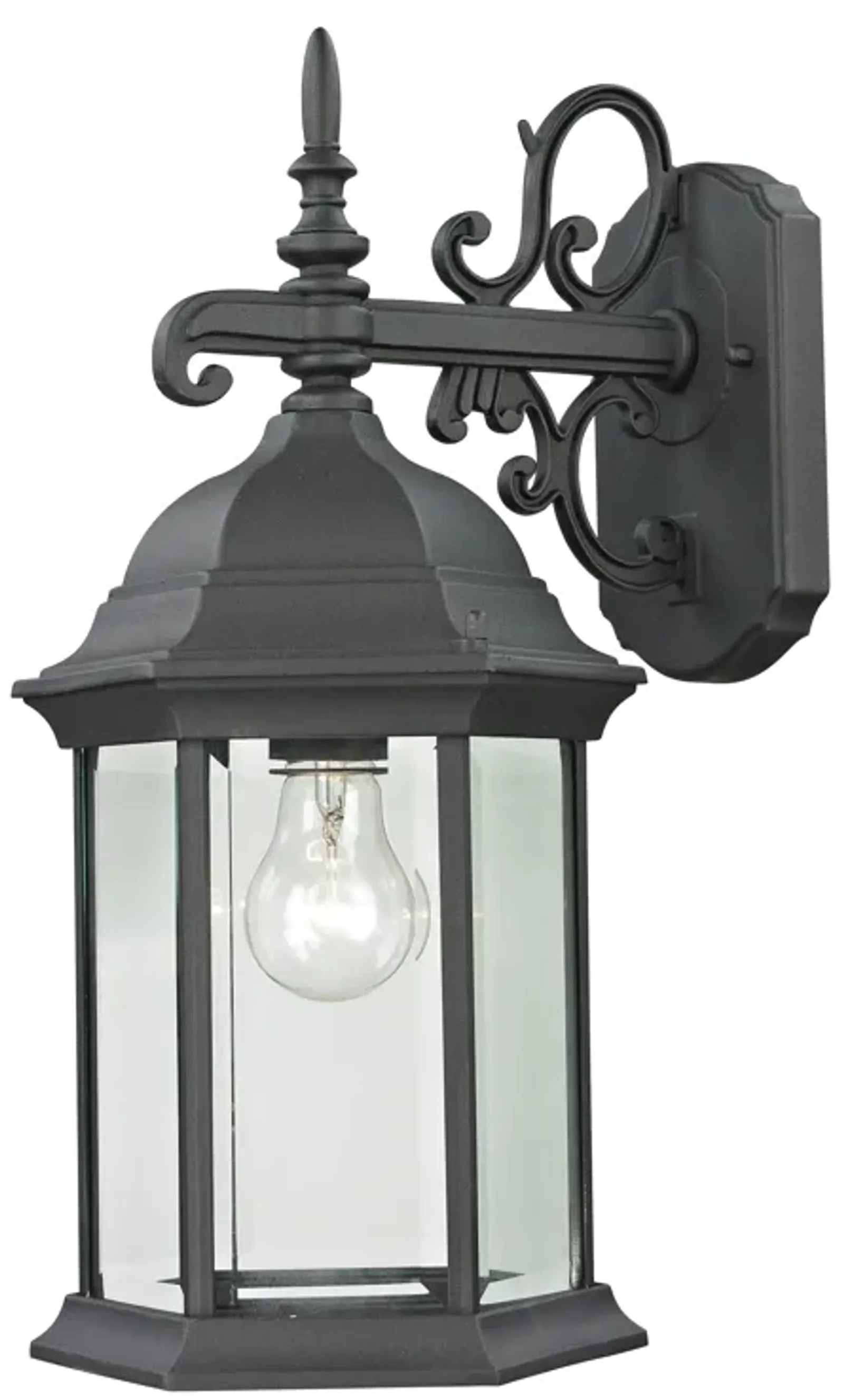 Spring Lake 17" High 1-Light Outdoor Sconce - Matte Textured Black