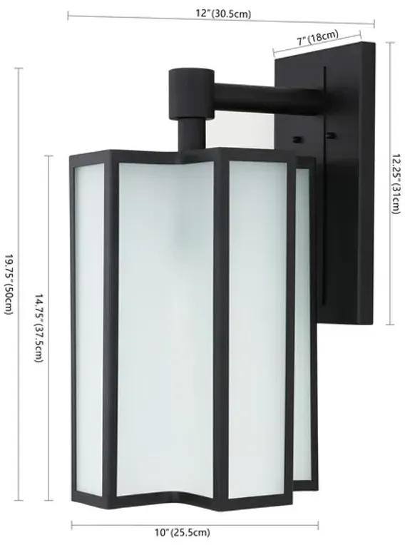 HYLA OUTDOOR WALL SCONCE/BLACK