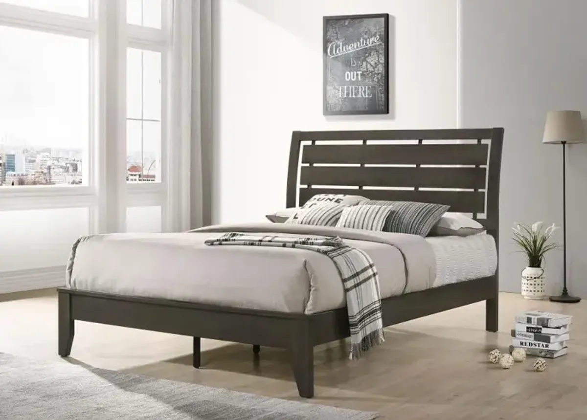 Serenity Eastern King Panel Bed Mod Grey