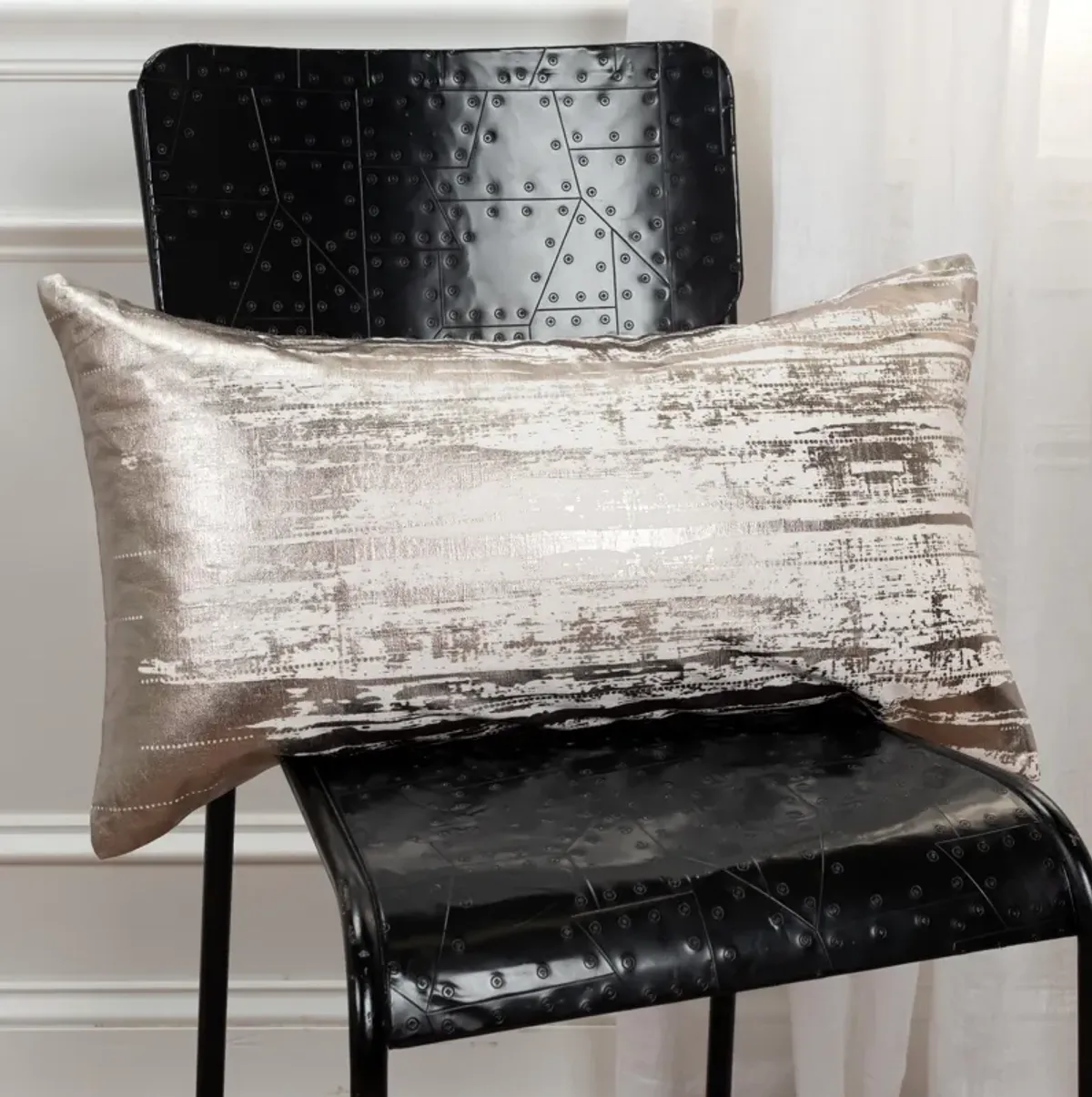 Brushstroke Soft White Pillow