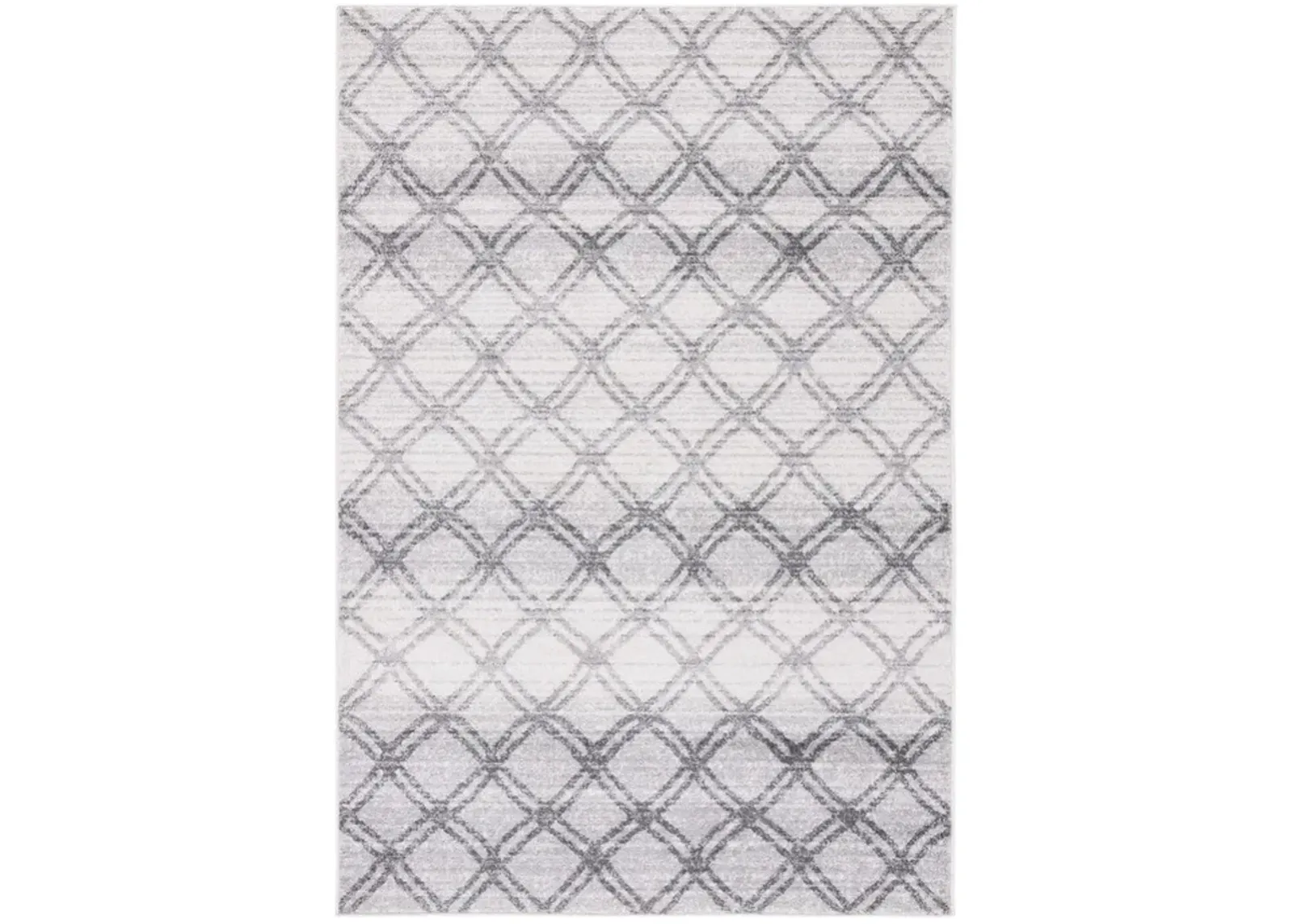 Adirondack Contemporary Silver / Charcoal 2'-6" X 12' Powerloomed Rug