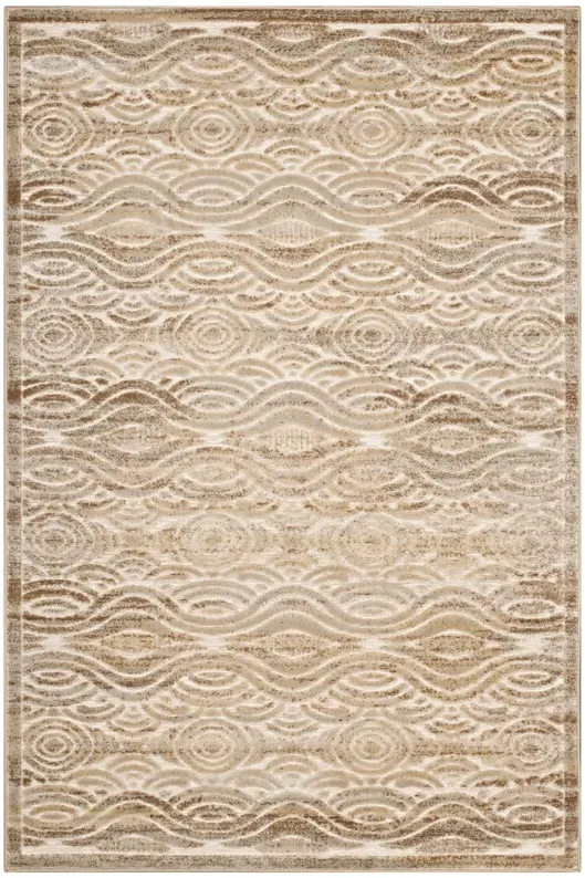 Kennocha Rustic Vintage Abstract Waves 5x8 Area Rug