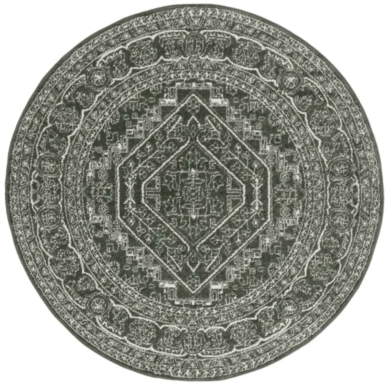 ADIRONDACK 108 DARK GREEN  6' x 6' Round Round Rug