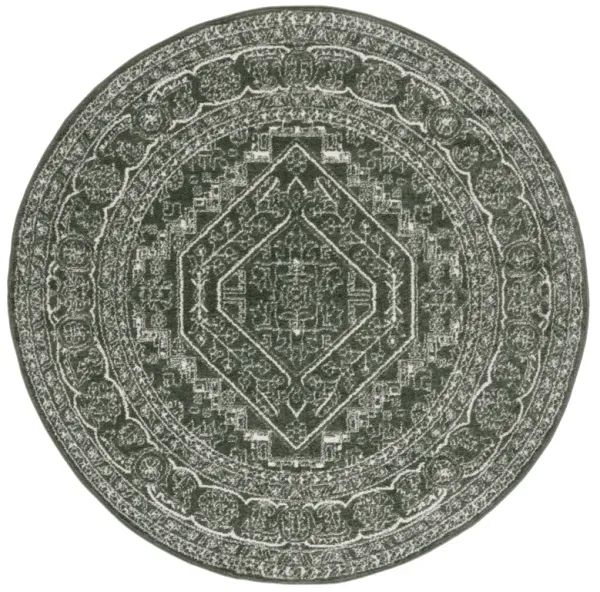 ADIRONDACK 108 DARK GREEN  6' x 6' Round Round Rug