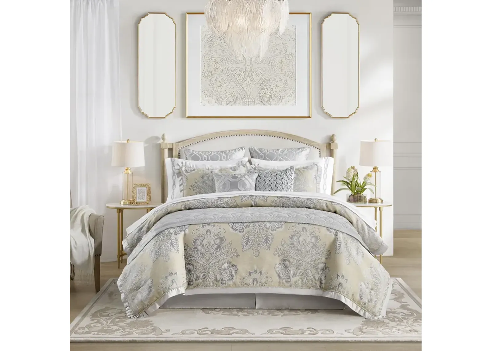 Croscill Classics Loretta Beige 4 Piece Comforter Set