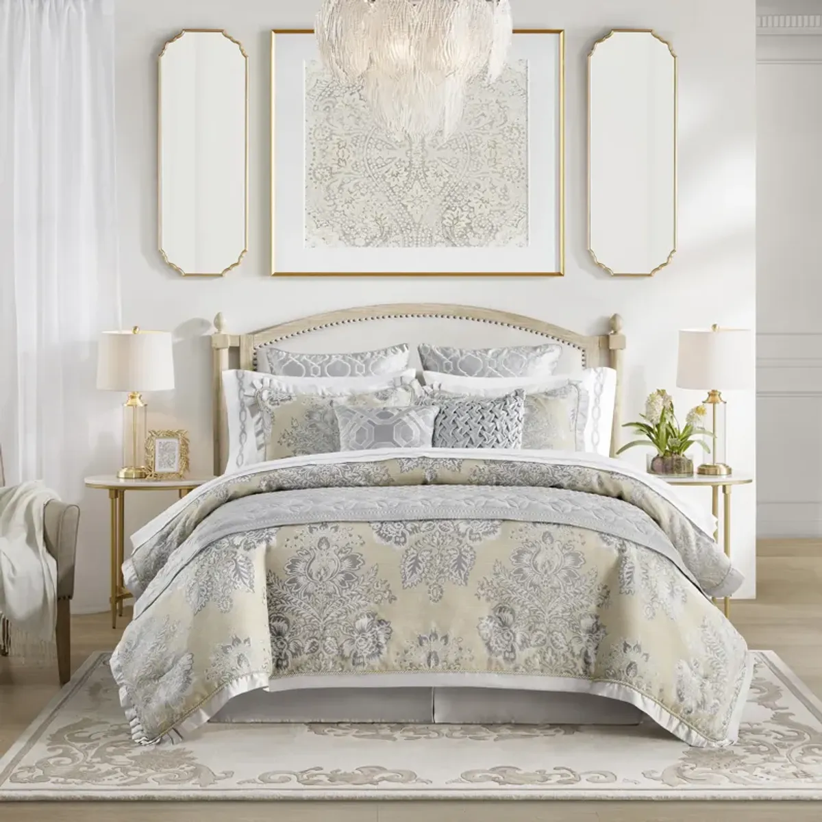 Croscill Classics Loretta Beige 4 Piece Comforter Set