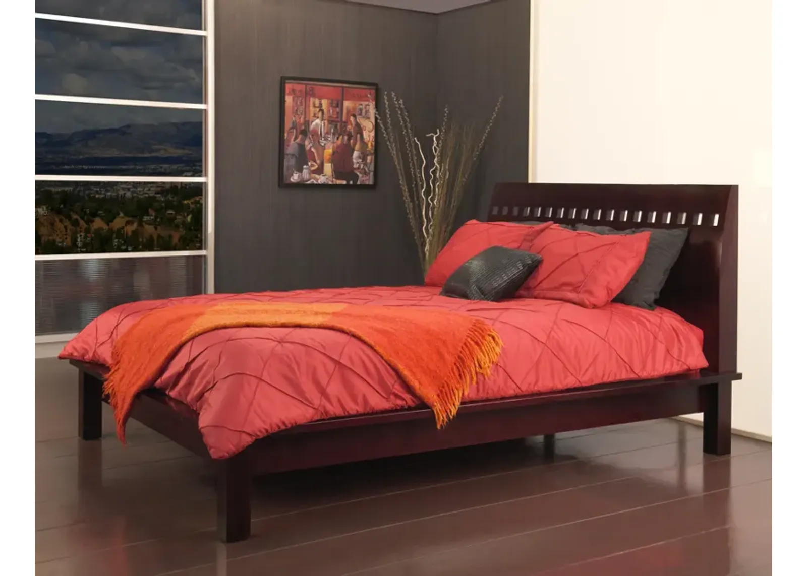 Veneto Full-size Platform Bed in Espresso