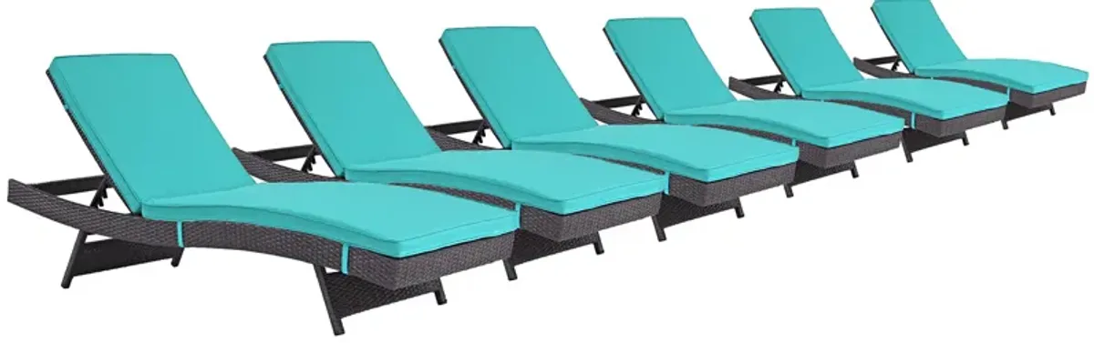 Convene Chaise Outdoor Patio Set of 6