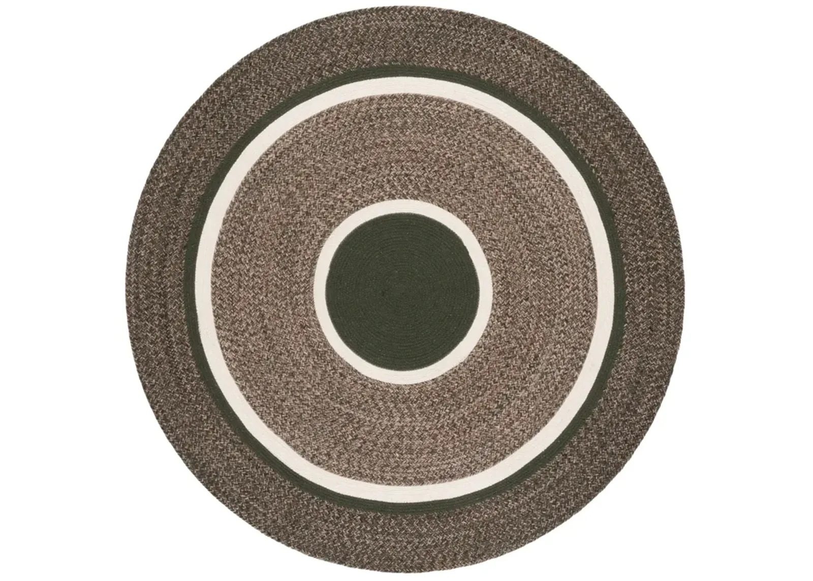 BRAIDED 759 GREEN  5' x 5' Round Round Rug