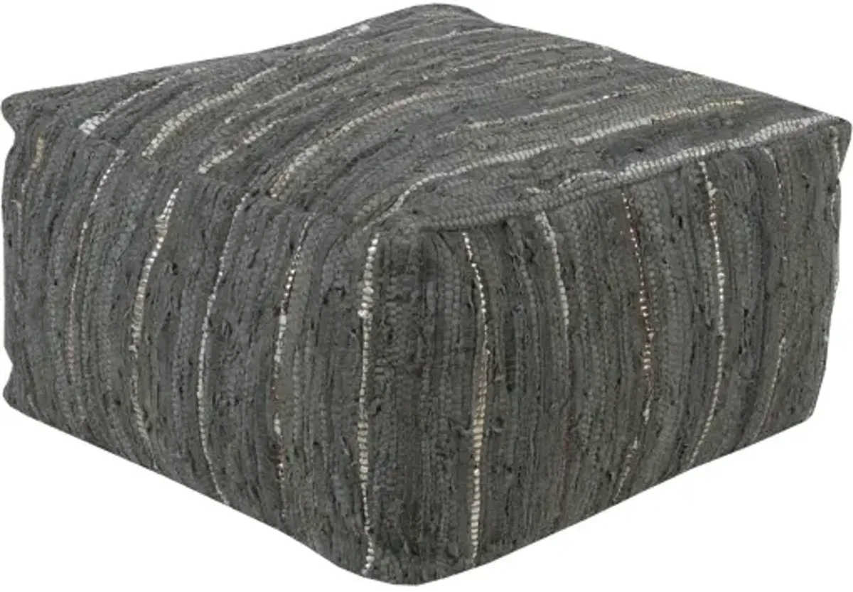 Anthracite 13"H x 24"W x 24"D Pouf