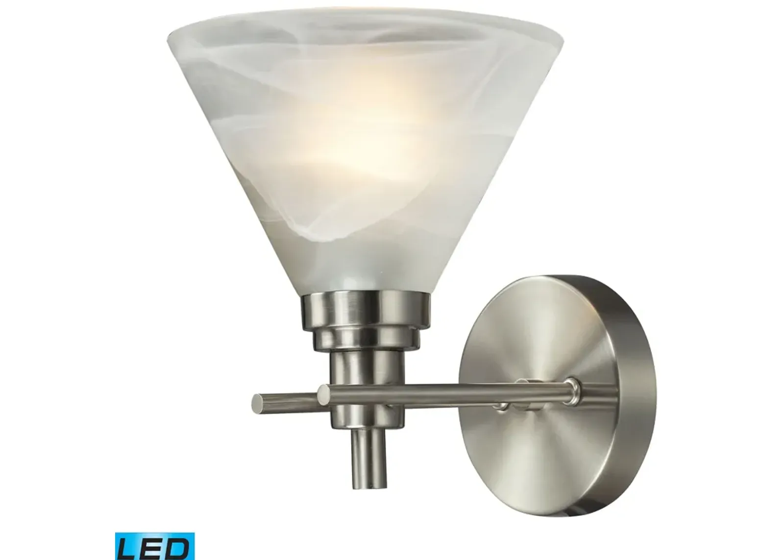 Pemberton 9" High 1-Light Sconce - Brushed Nickel