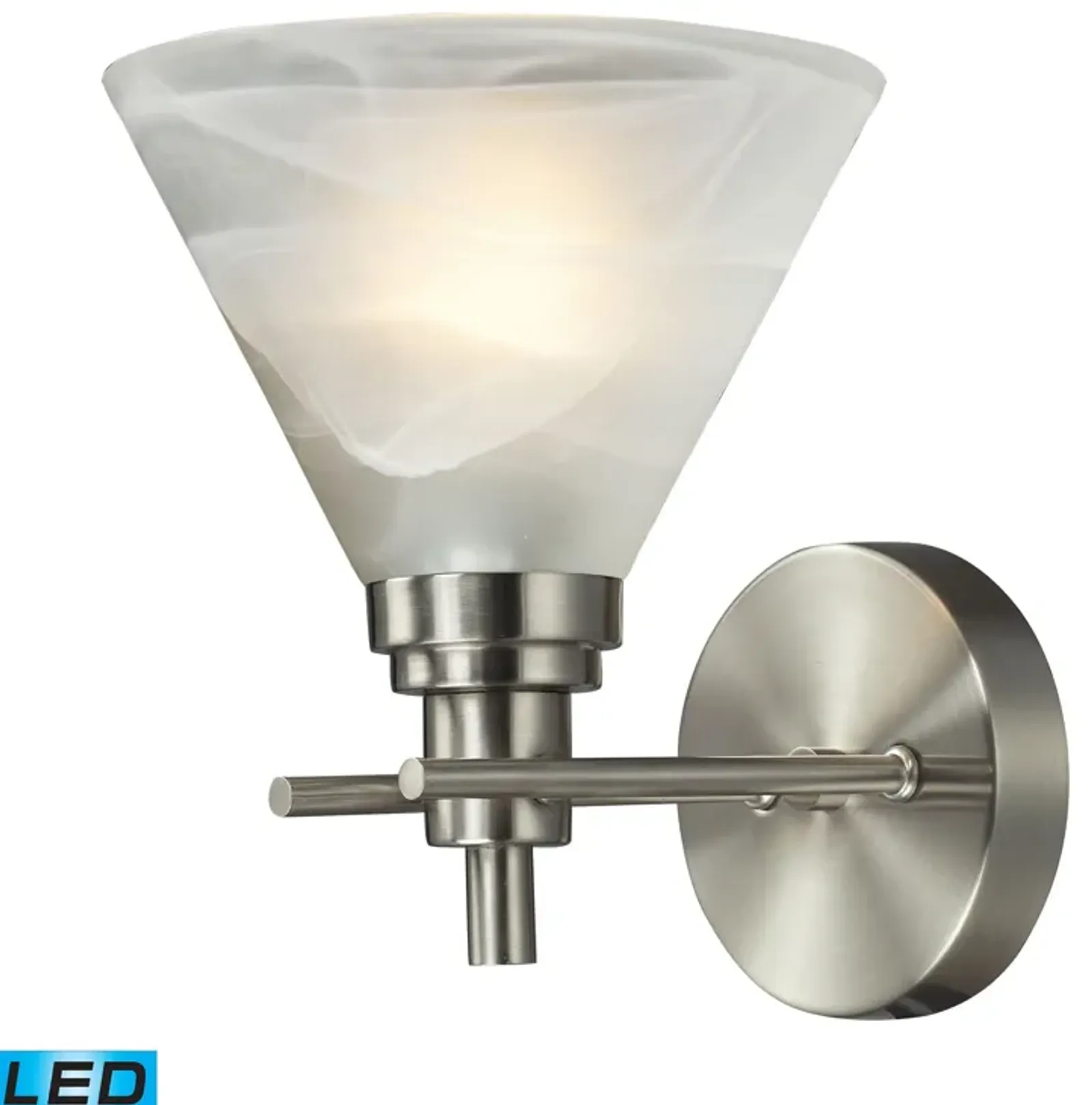 Pemberton 9" High 1-Light Sconce - Brushed Nickel