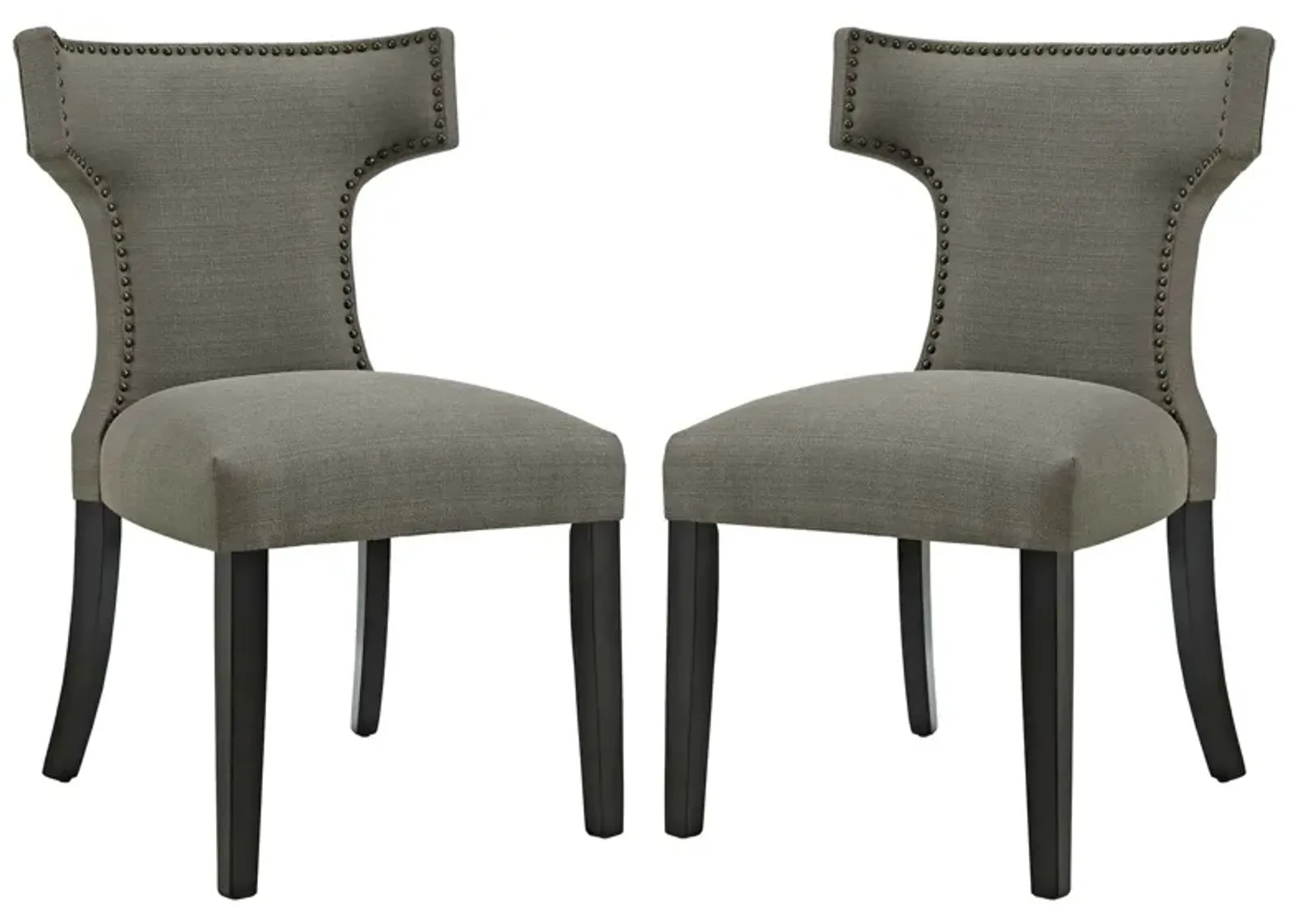 Curve Dining Side Chair Fabric Set of 2